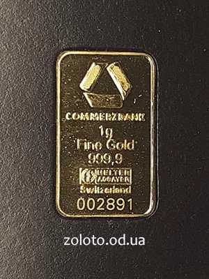 Слиток Commerzbank 1 г, 999,9 пробы