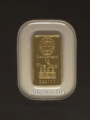Слиток Argor-Heraeus 1 г в запечатанном блистере