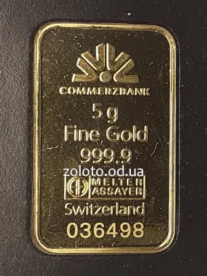 Слиток Commerzbank 5 г, 999,9 пробы