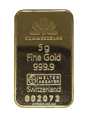 Банковский слиток золота 5 грамм