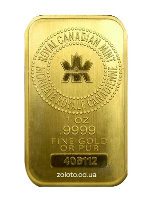 Слиток Royal Canadian Mint 1 унция, 9999